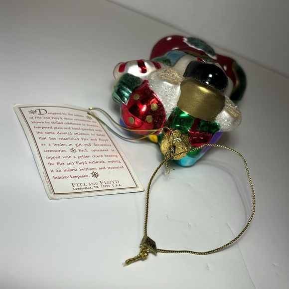 Fitz And Floyd Ornament Christmas Stocking Angel Wings Tree Candy Cane Ornaments - Picture 7 of 11